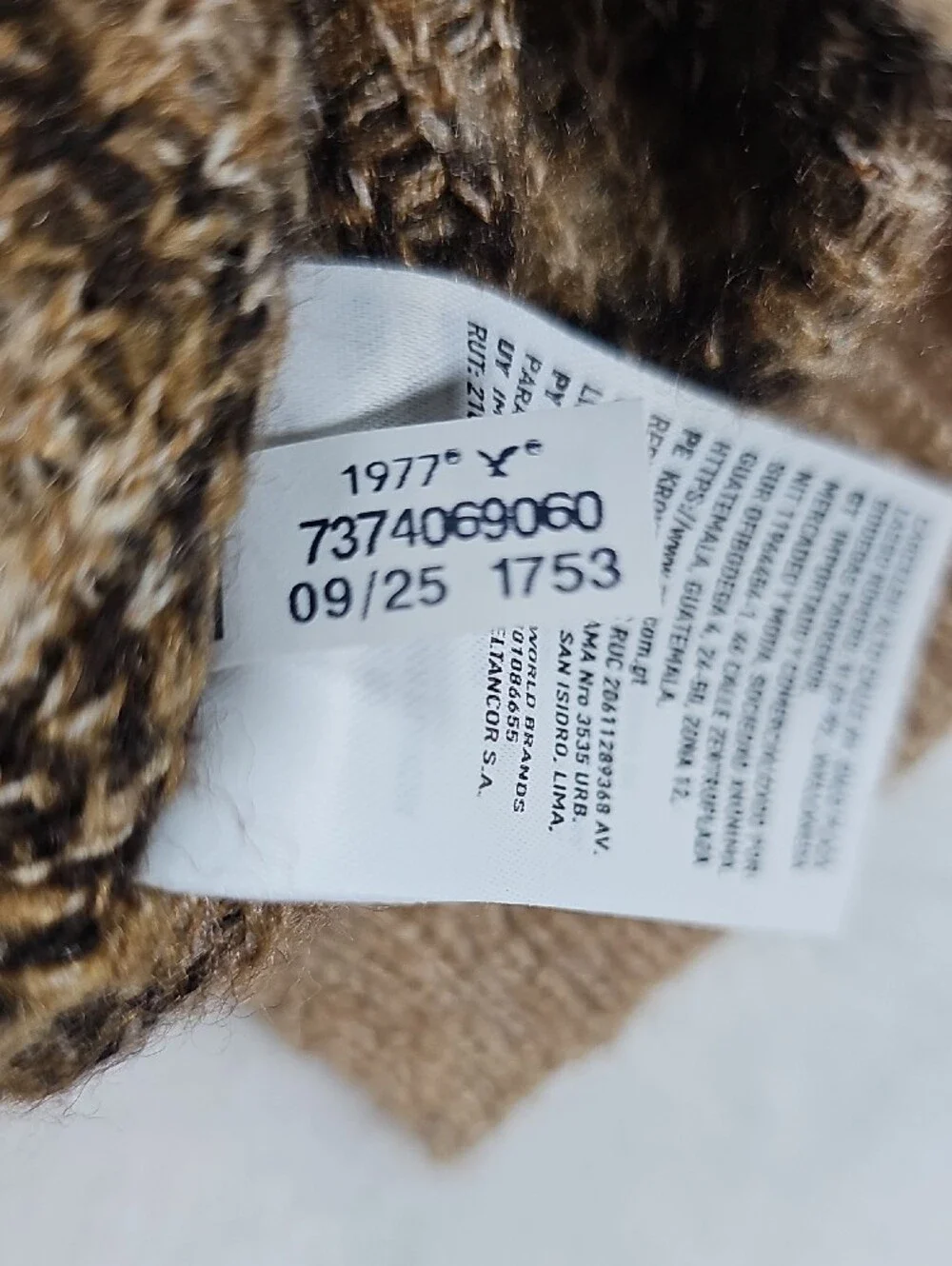 American‎ Eagle Leopard Print Crewneck Sweater Tan Brown Animal Knit Crop Top